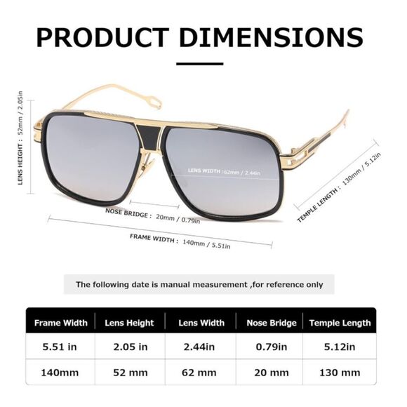 Men’s Aviator Sunglasses - Picture 4 of 5